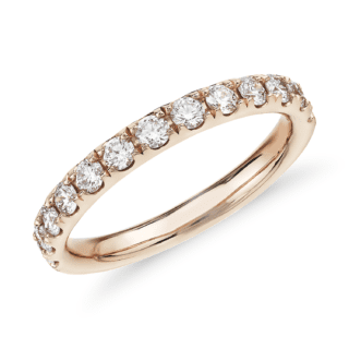 Riviera Pave Diamond Ring in 14k Rose Gold (1/2 ct. tw.)