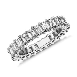 Emerald Cut Diamond Eternity Ring in Platinum (3.0 ct. tw.)