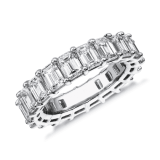 Emerald Cut Diamond Eternity Ring in Platinum (6.0 ct. tw.)