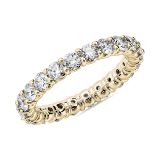 Comfort Fit Round Brilliant Diamond Eternity Ring in 14k Yellow Gold (2 ct. tw.)