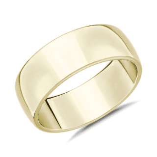 Skyline Comfort Fit Wedding Ring in 14k Yellow Gold (8mm)