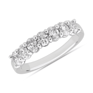 Seven Stone Oval Diamond Ring in Platinum (1 ct. tw.)