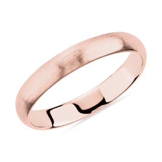 Matte Classic Wedding Ring in 14k Rose Gold (3mm)