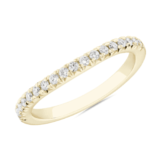 Luxe Curved Matching Diamond Wedding Ring in 14k Yellow Gold (1/4 ct. tw.)