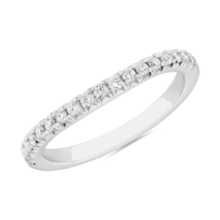 Luxe Curved Matching Diamond Wedding Ring in Platinum (1/4 ct. tw.)