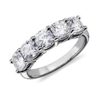 Classic Cushion Cut Five Stone Diamond Ring in Platinum (2 1/2 ct. tw.)