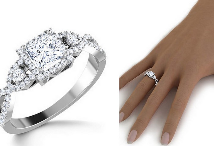 White Diamond Wedding Rings